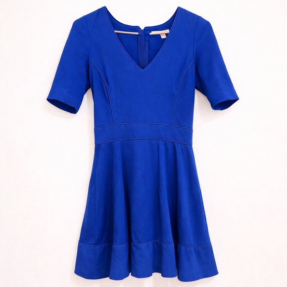 Banana Republic Dresses & Skirts - Banana Republic Women's Blue Fit & Flare Skater Dress Short Sleeve Size 4